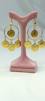 گوشواره اشرفی Gu131/بدلیجات روح گندم/شیک/جذاب/خاص - تصویر 2