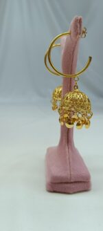 گوشواره هندی لوستری/بدلیجات روح گندم/شیک/جذاب/خاص - تصویر 3