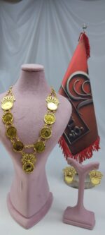 ست پهلوی se110/عروسی/طرح طلا/لاکچری/دستساز - تصویر 2