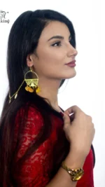 گوشواره یلدیز/عروسی/بدلیجات روح گندم/شیک/جذاب/خاص