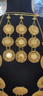 سنجاق زیر گلو پهلوی snz135/عروسی/طرح طلا/لاکچری/دستساز