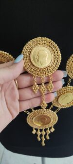 سنجاق زلفی پهلوی snz655/عروسی/طرح طلا/لاکچری/دستساز