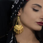 گوشواره نازپر/عروسی/طرح طلا/لاکچری/بدلیجات روح گندم