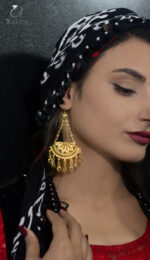 گوشواره نازپر/عروسی/طرح طلا/لاکچری/بدلیجات روح گندم