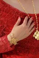 ست ملکه الیزابت G24/عروسی/طرح طلا/لاکچری/دستساز - تصویر 2