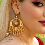 گوشواره هندیا/زیورآلات روح گندم/طرح طلا/لاکچری/خاص