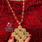 گردنبند ملکه الیزابت G24/عروسی/طرح طلا/لاکچری/دستساز