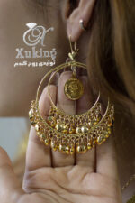 گوشواره ملکه آرتادین/عروسی/طرح طلا/لاکچری/دستساز - تصویر 7
