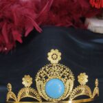 تاج فاخر/طرح طلا/بدلیجات روح گندم/عروسی/دستساز