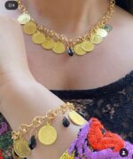 گوشواره تابیده دانه اناری/بدلیجات روح گندم/خاص/لاکچری/شیک - تصویر 3