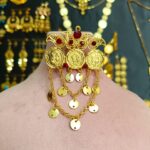 سنجاق زلفی تاج دار الیزابت/عروسی/طرح طلا/لاکچری/دستساز