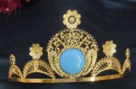 تاج فاخر/طرح طلا/بدلیجات روح گندم/عروسی/دستساز - تصویر 3