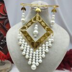 سنجاق زیر گلو روناز/عروسی/طرح طلا/لاکچری/دستساز - تصویر 2