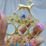 سنجاق زلفی قوچ دار/عروسی/طرح طلا/لاکچری/دستساز/بدلیجات  روح  گندم