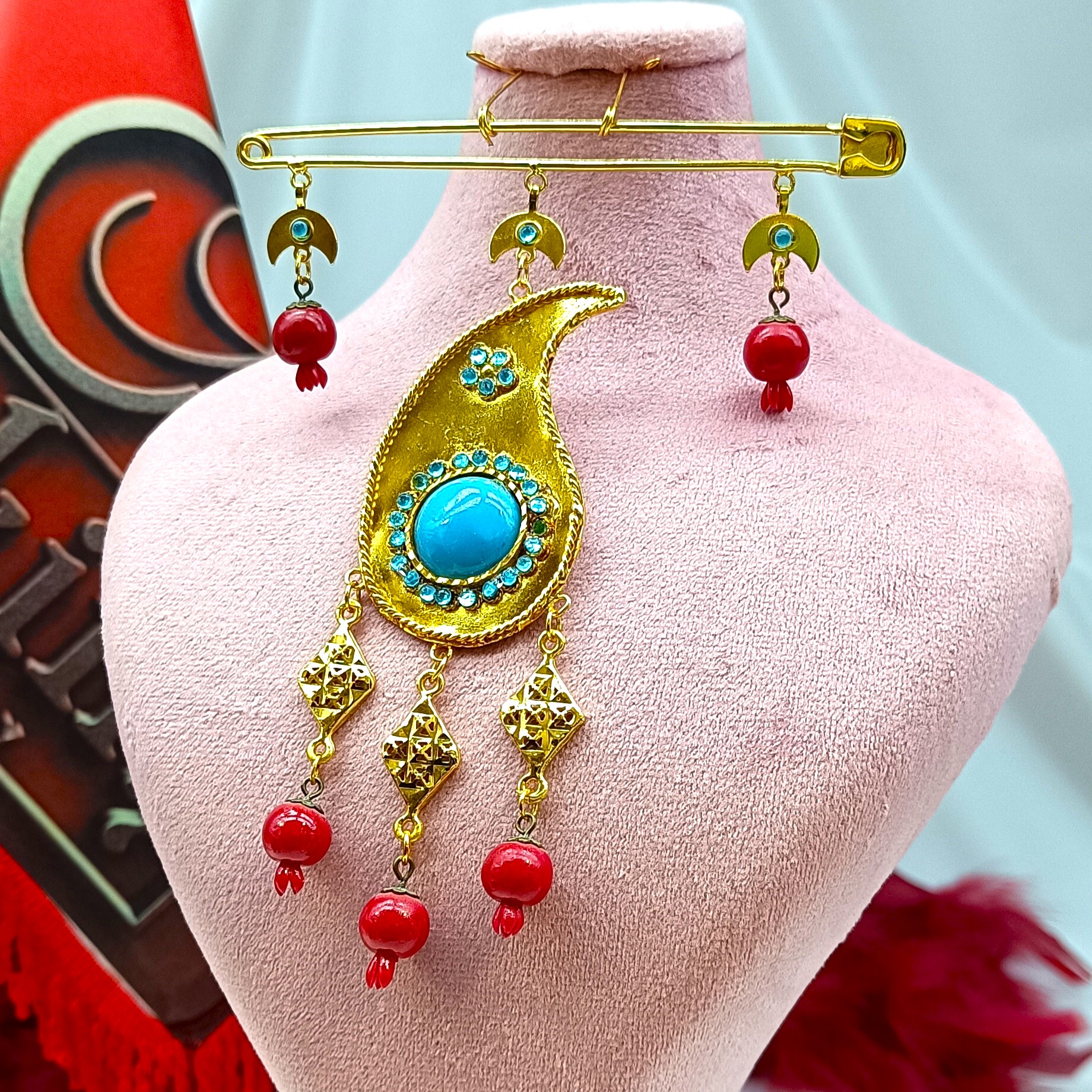 سنجاق یلدایی روح گندم سنجاق زیر گلو یلدایی | شب یلدا | روح گندم - تصویر 1