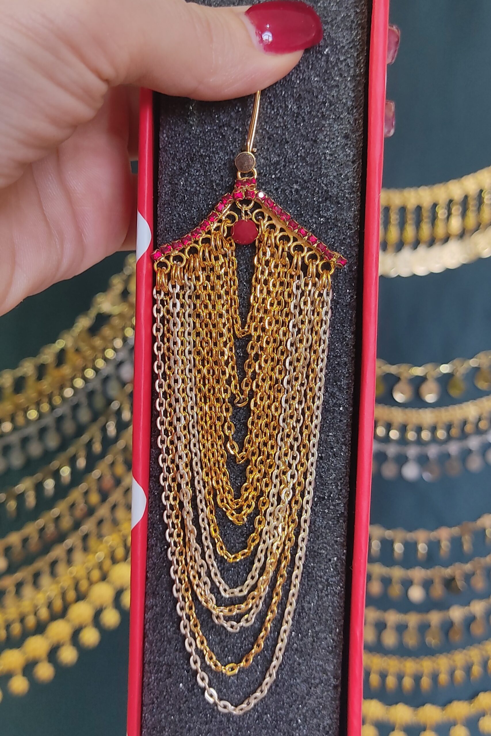 گوشواره الانتیا.روح گندم گوشواره الانتیا/عروسی/بدلیجات روح گندم/لاکچری/دستساز - تصویر 1