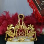 تاج الهه آتش/تاج عروسی/تاج طرح طلا/تاج لاکچری/تاج دستساز/بدلیجات روح گندم