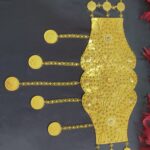 کمربند طرح طلا/مدل بحرینی/دستساز/زیورآلات روح گندم