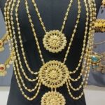 گردنبند مانویل دست ساز/آبکاری طلا/مراسمات و عروسی /روح گندم