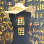 گردنبند و سوزن کتیبه ای نگین عقیق زیورآلات روح گندم / دستساز/ آبکاری طلا