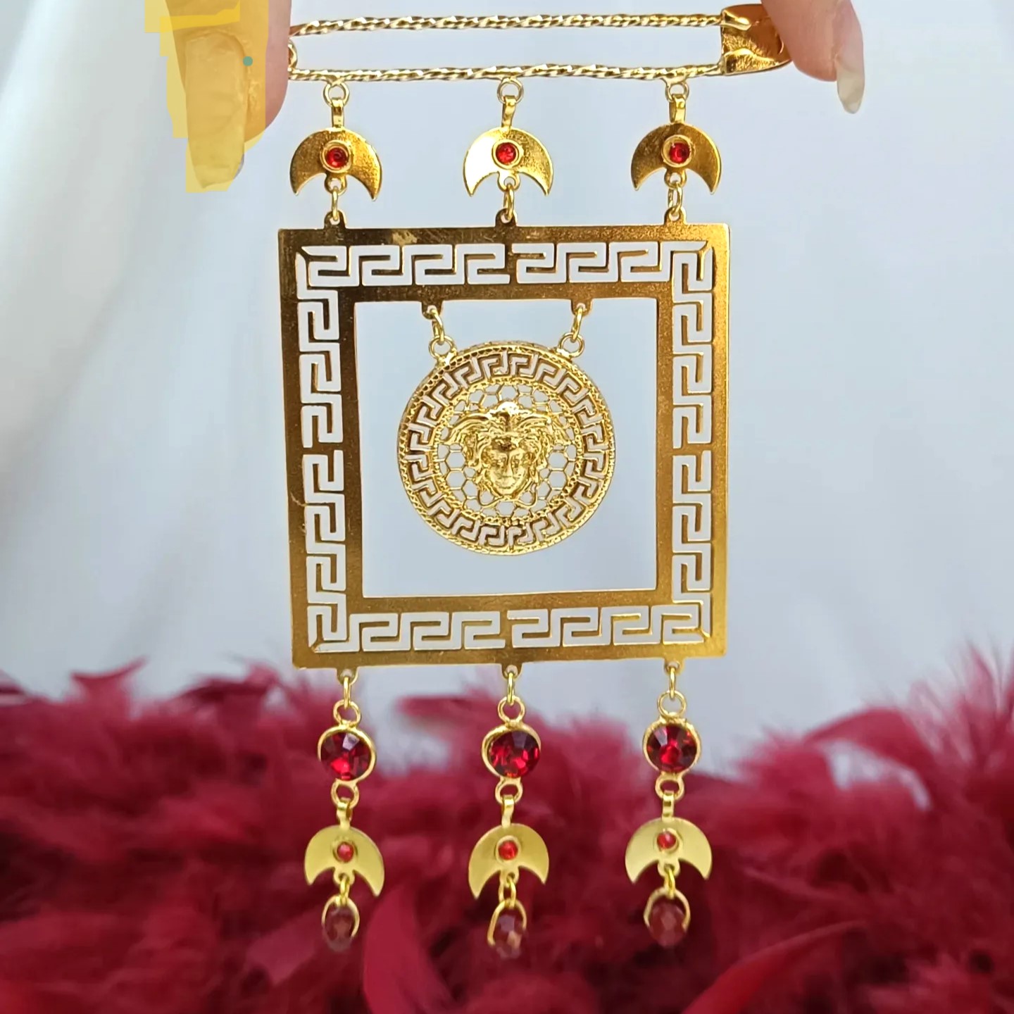 ورساچه باسلام سوزن ورساچه دست ساز زیورآلات روح گندم/طرح خاص/عروسی - تصویر 1