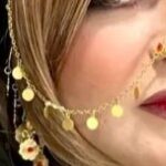پرسینگ خالک آویز نگین دار  | مناسب مراسم | روح گندم