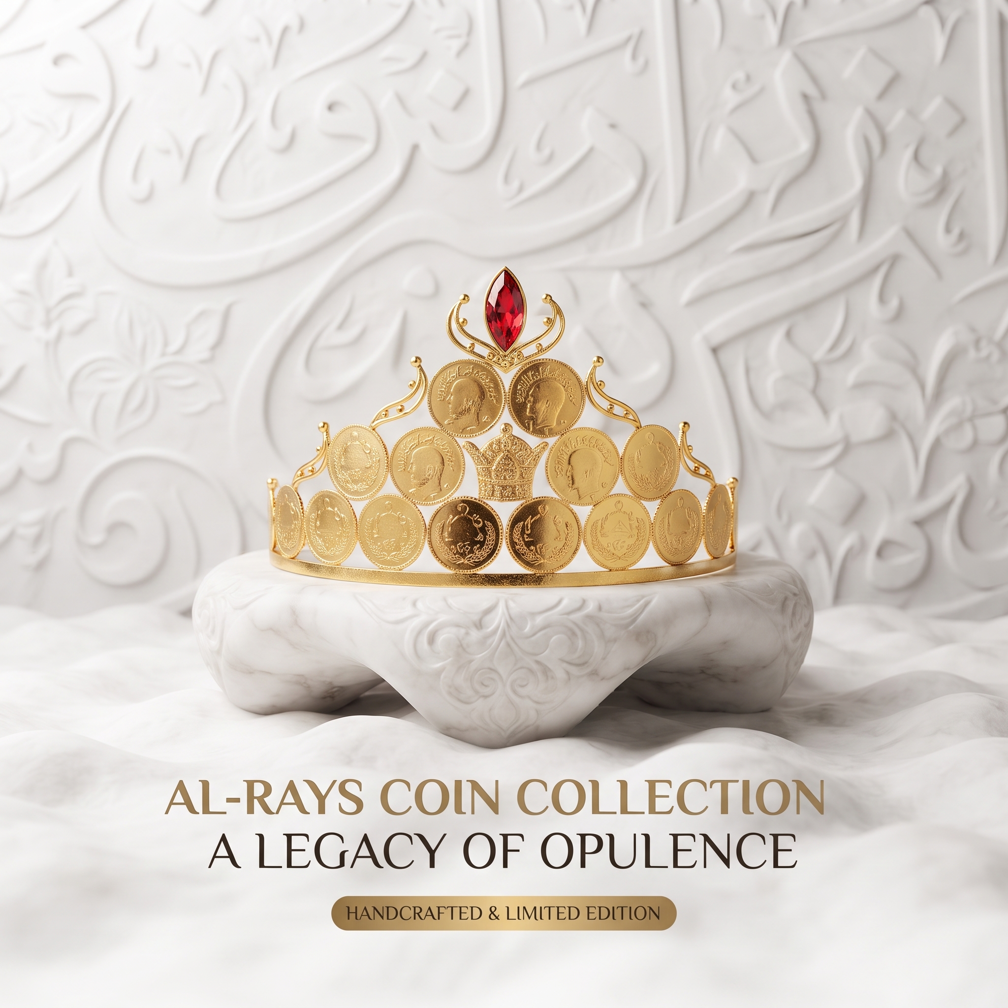 Crown_for_jewelry_advertisement_2K_202607281115 تاج شاهکار طرح طلا |مناسب مجالس | روح گندم - تصویر 1